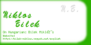 miklos bilek business card